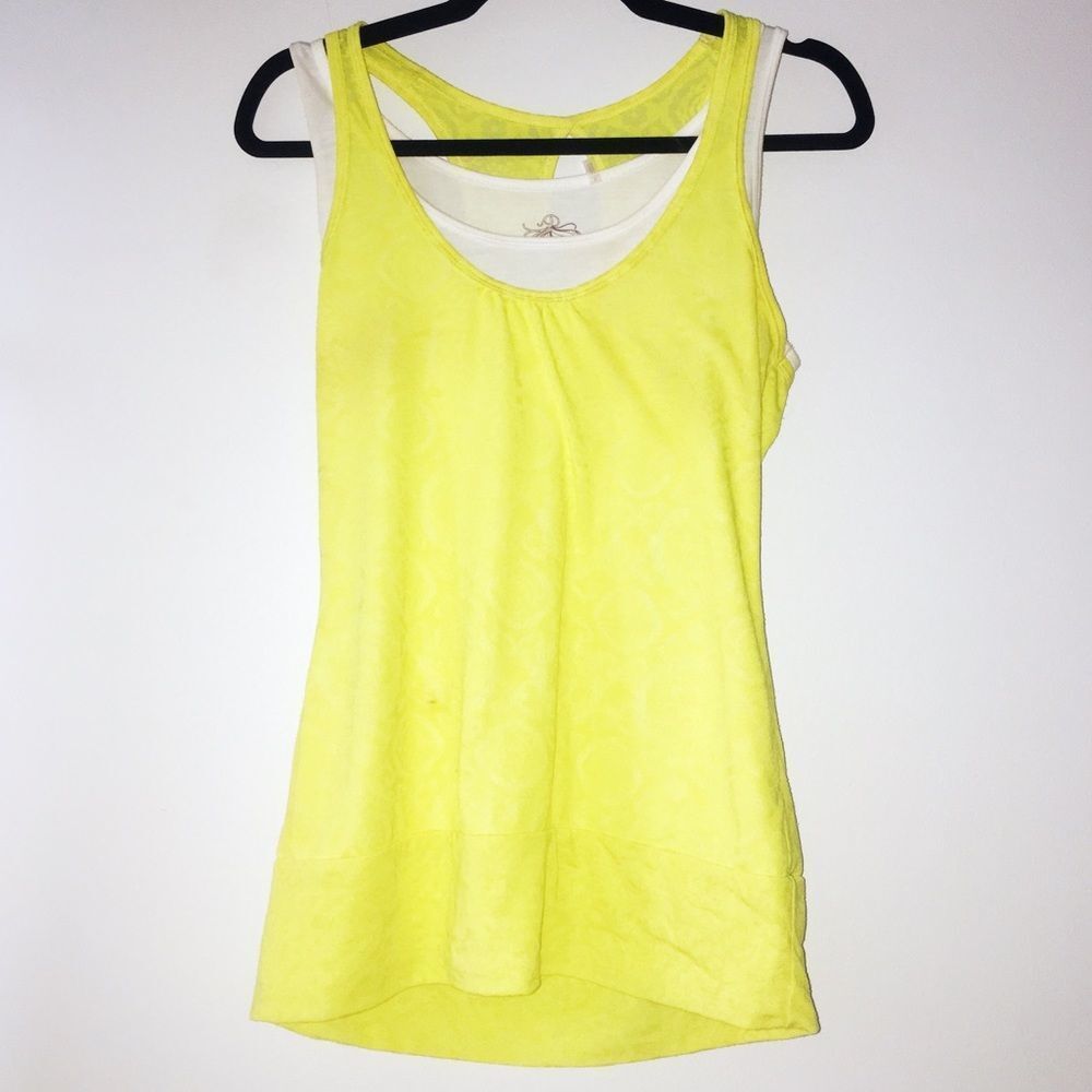 — Zella — Soft Yellow Active Tank Size Small